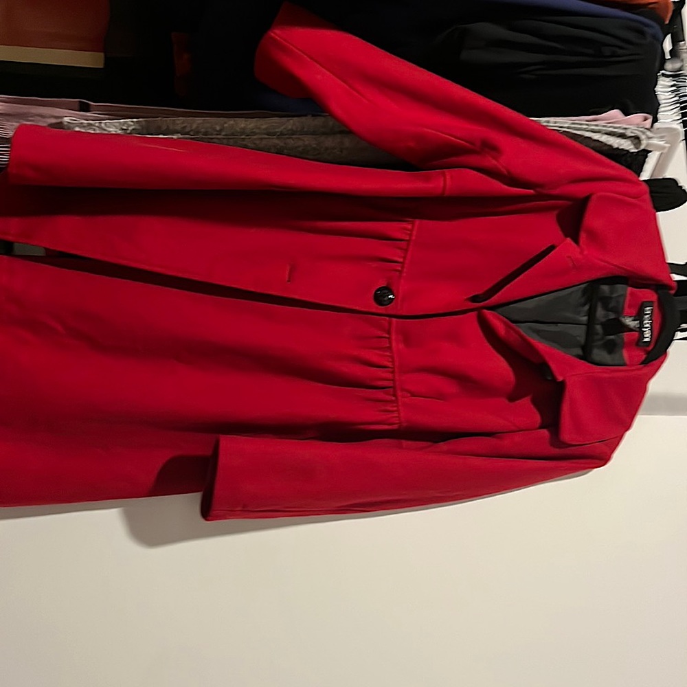 LANE BRYANT size 18-20 red pea coat. Worn twice.